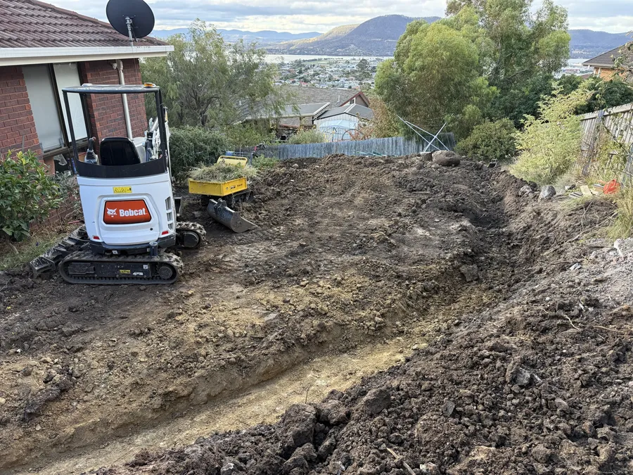 During: the slope cut and shaped, looking out over the Derwent